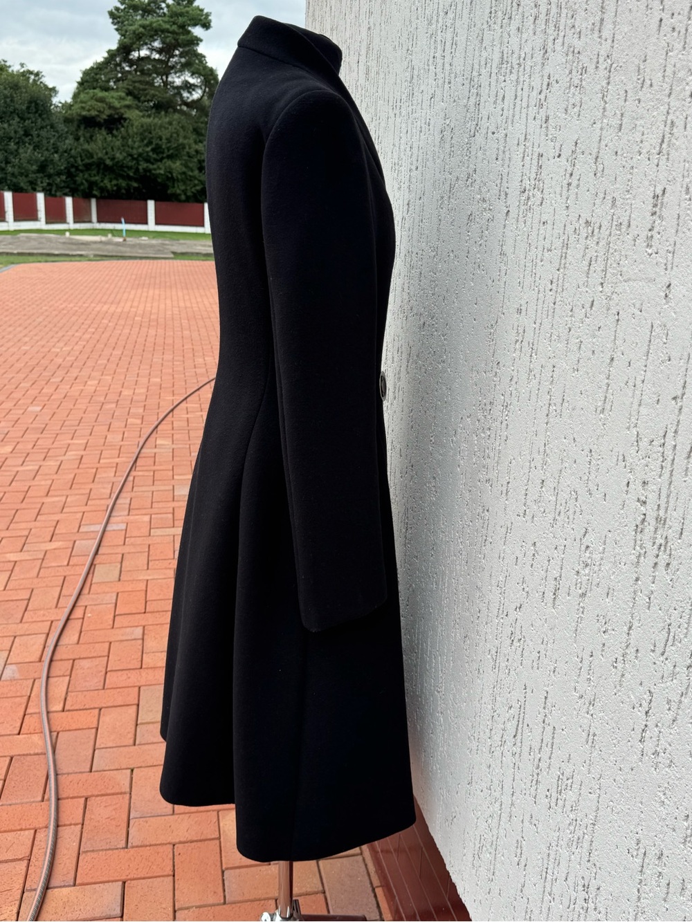 Stella McCartney Black Long-Sleeve Double-Breasted Dress Coat - Picture 3 of 9